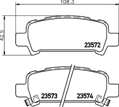 Set placute frana SUBARU IMPREZA combi (GG) - Cod 