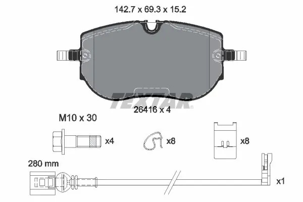 Set placute frana Textar CUPRA BORN (K11) 2021-2025 - 2641601