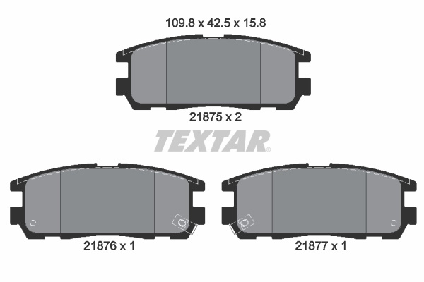 Set placute frana Textar GREAT WALL HOVER H3 2007-2015 - 2187501