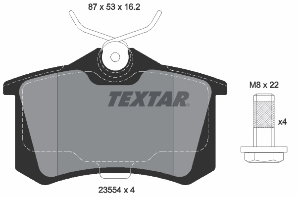 Set placute frana Textar RENAULT MEGANE II combi (KM0/1_) 2003-2012 - 2355406