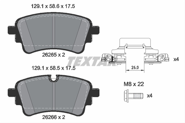 Set Placute Frana Textar Vw 2626501