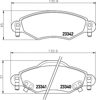 Set placute frana TOYOTA VERSO SPORTVAN (_CLM2_, _ACM2_) - Cod intern: W20119997 - LIVRARE DIN STOC in 24 ore!!!