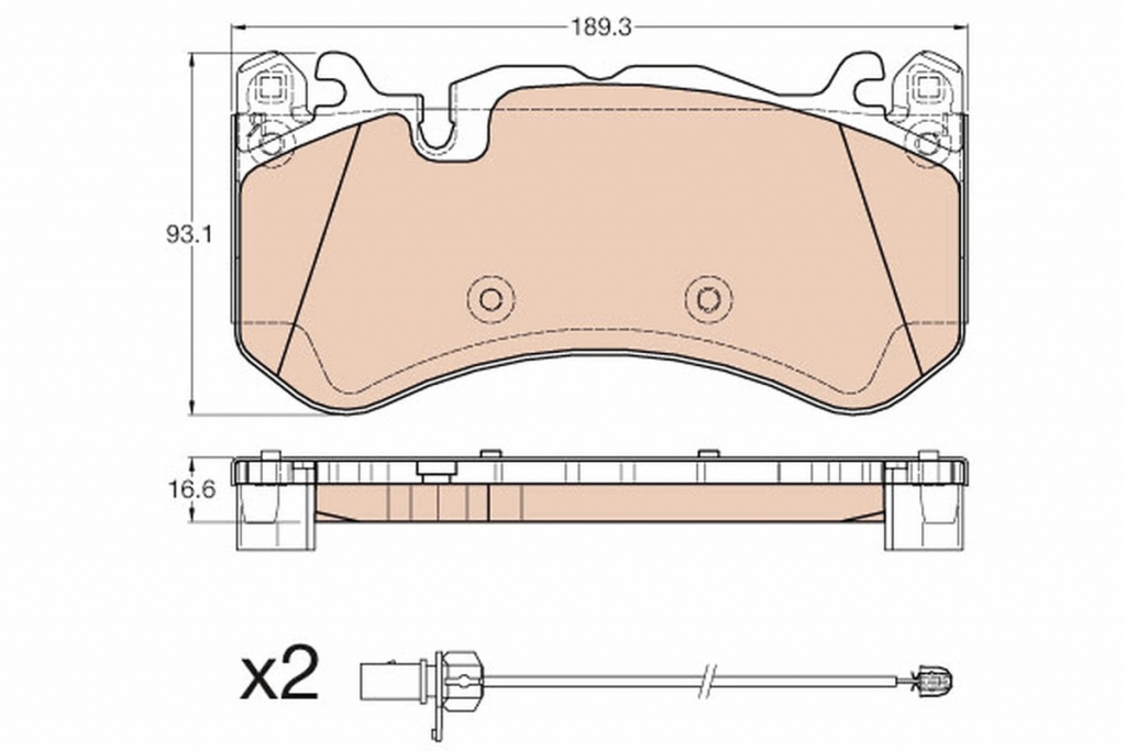 Set placute frana TRW AUDI A6 C6 (4F2) 2008-2010 - GDB1977