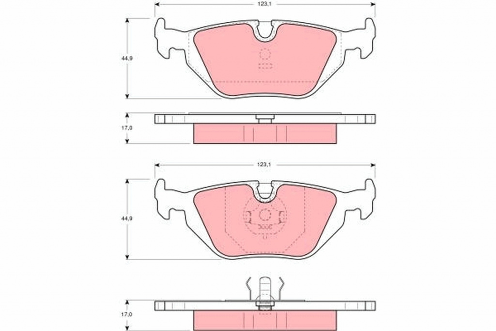 Set placute frana TRW BMW 3 (E46) 1997-2005 - GDB1