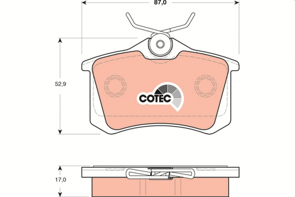 Set placute frana TRW CITROËN C4 cupe (LA_) 2004-2011 - GDB1504