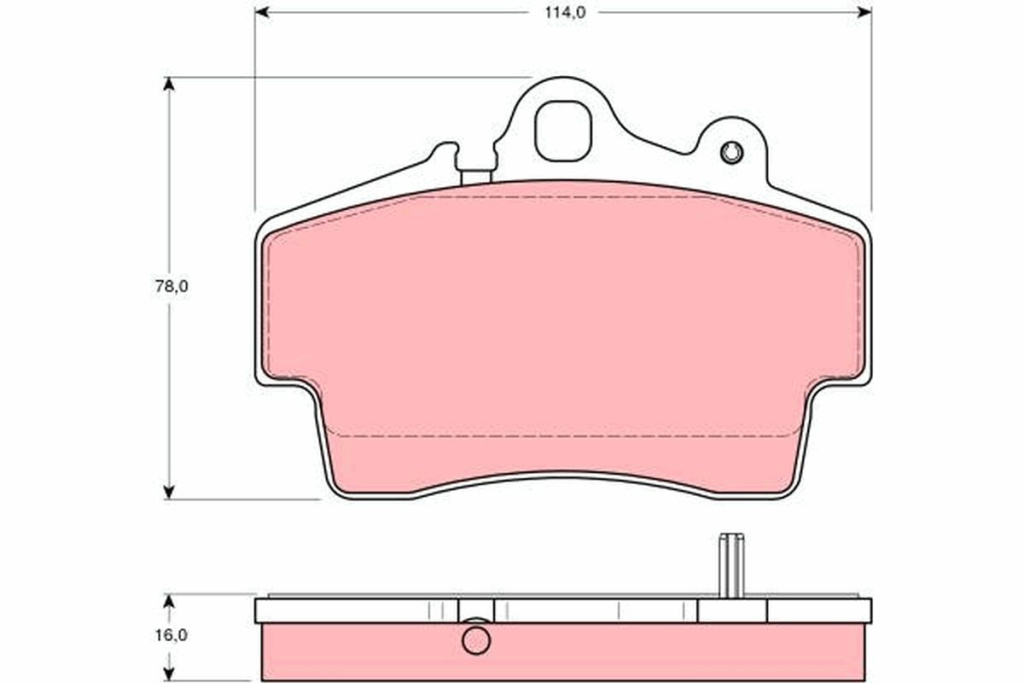 Set placute frana, TRW GDB1394 pentru PORSCHE 911 (996), BOXSTER (986) 1996-2004