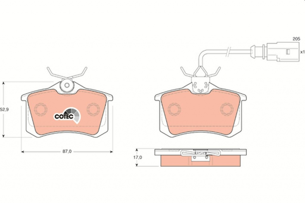 Set placute frana, TRW GDB1415 pentru FORD GALAXY I (WGR), CALIFORNIA T4 Camper (7DJ, 7DK, 70J) 19902004