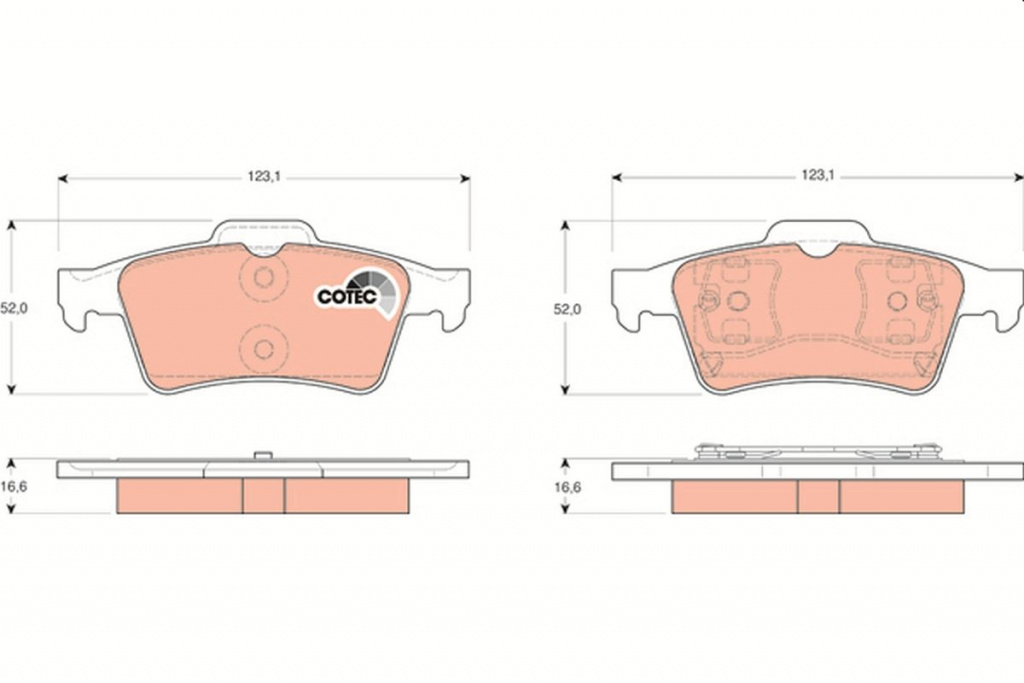 Set placute frana, TRW GDB1469 pentru FORD TOURNEO CONNECT, TRANSIT CONNECT (P65_, P70_, P80_) de la 2002