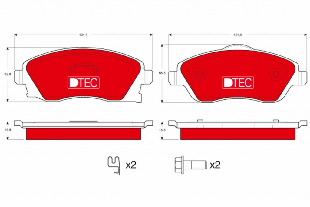 Set placute frana, TRW GDB1570DTE pentru OPEL COMB