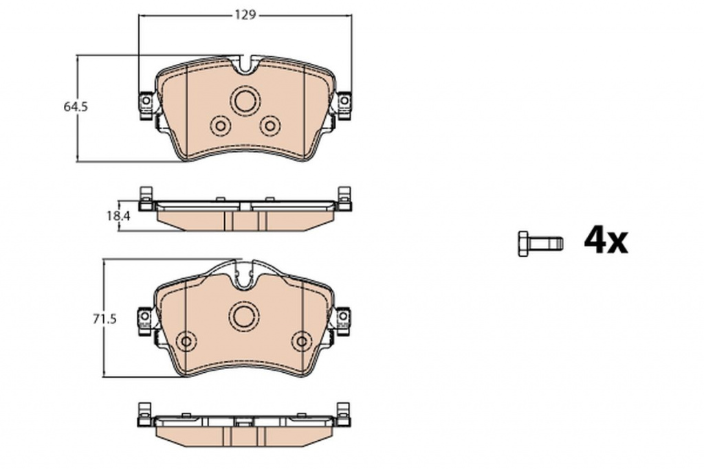 Set placute frana, TRW GDB2087 pentru BMW 2 Active Tourer (F45), X1 (F48) 20142022