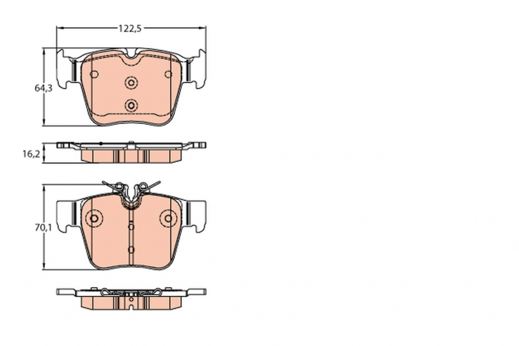 Set placute frana, TRW GDB2154 pentru MERCEDES-BENZ C-CLASS (W205), C-CLASS cupe (C205) 2015-2023