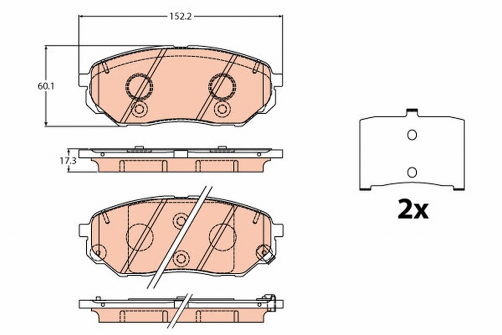Set placute frana, TRW GDB2195 pentru KIA SORENTO III (UM), SORENTO III (UM) 2015-2023
