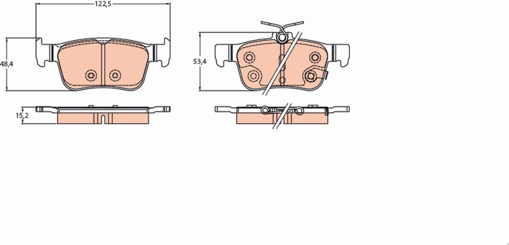 Set placute frana, TRW GDB2223 pentru HONDA CIVIC X hatchback (FC_, FK), CIVIC X hatchback (FC_, FK_) de la 2016