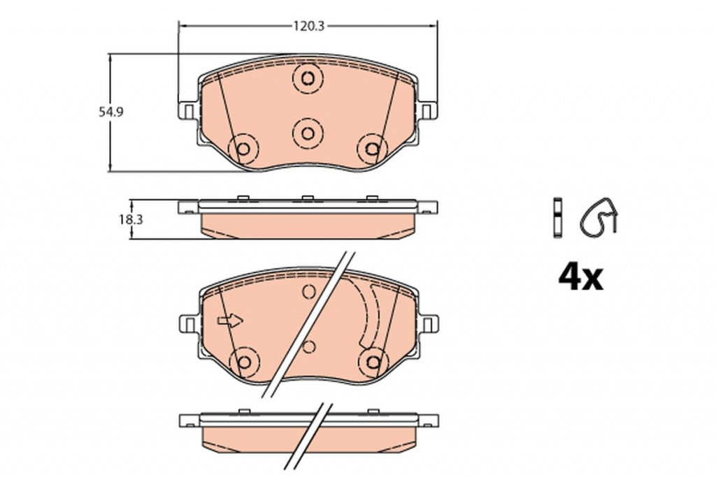 Set placute frana, TRW GDB2324 pentru DACIA LOGAN III (3K), LOGAN III (3K_) de la 2021