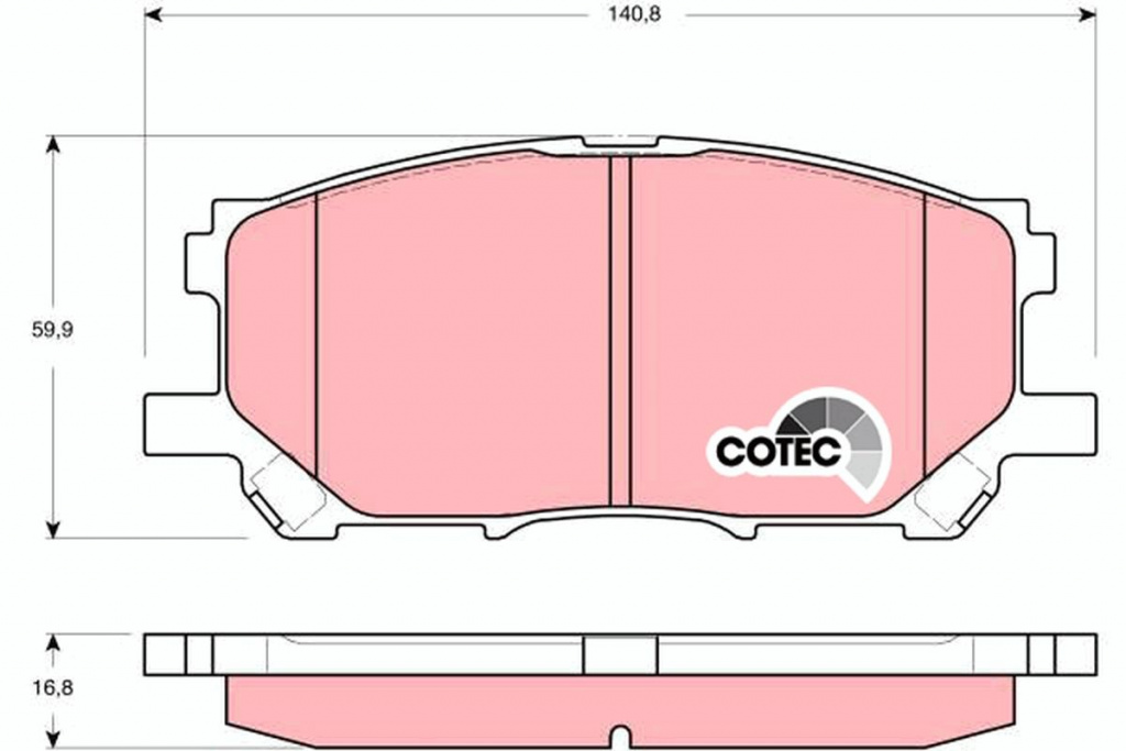 Set placute frana, TRW GDB3338 pentru LEXUS RX (_U3), RX (_U3_) 2003-2008
