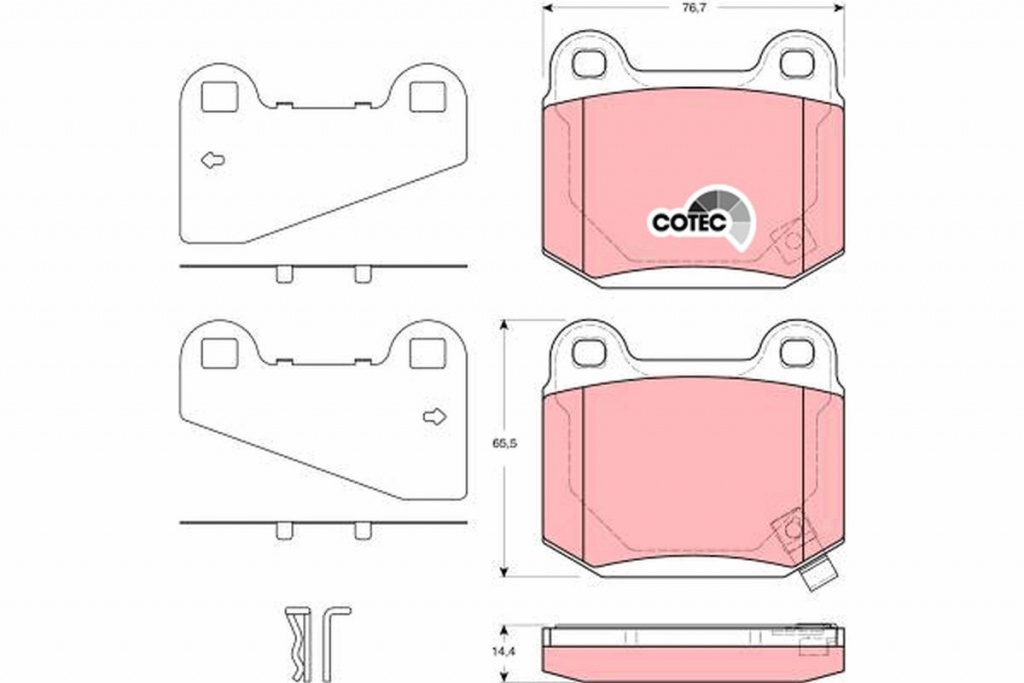 Set placute frana, TRW GDB3350 pentru MITSUBISHI L