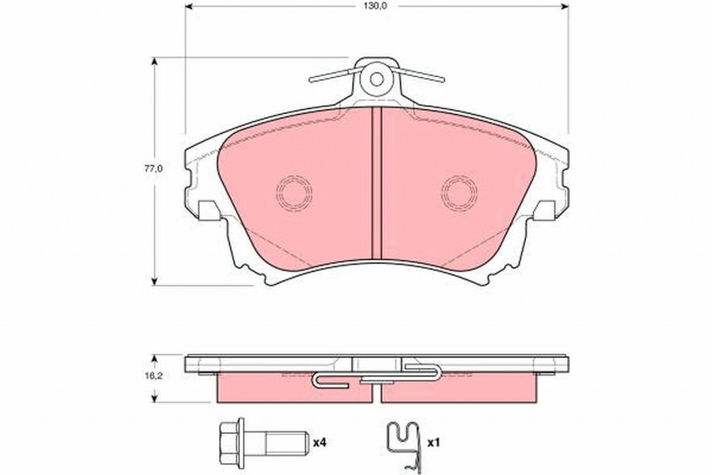 Set placute frana, TRW GDB3389 pentru MITSUBISHI COLT CZC VI Cabriolet (RG), COLT VI (Z3_A, Z2_A) 2002-2012