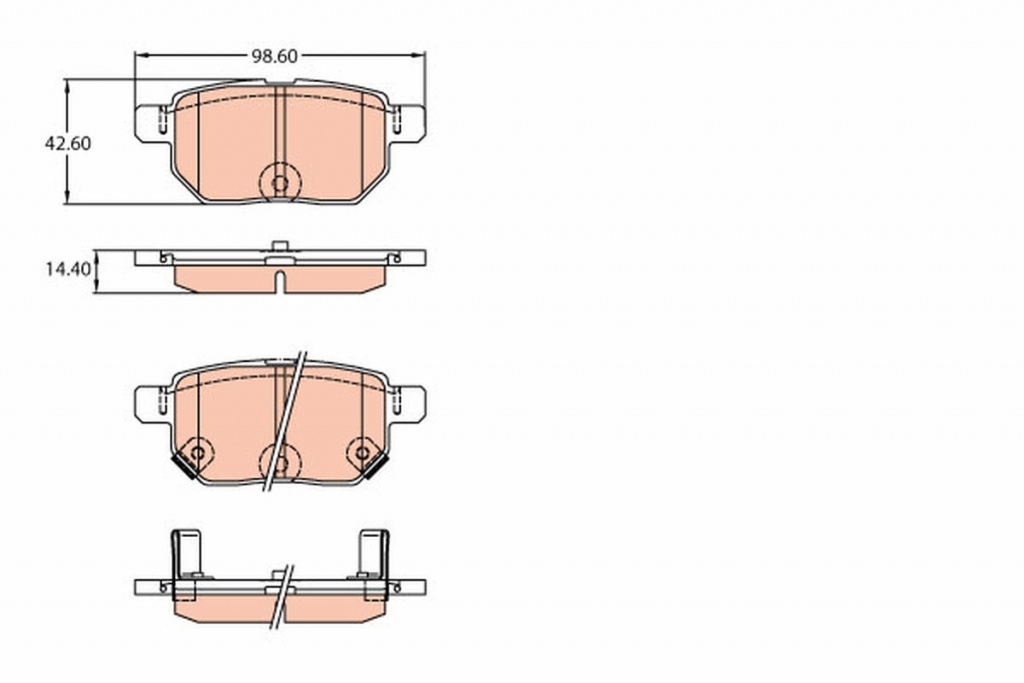Set placute frana, TRW GDB3454 pentru ASTON MARTIN CYGNET, IQ (_J1_) 2008-2015