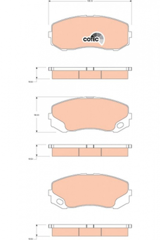 Set placute frana, TRW GDB3492 pentru MITSUBISHI Canter (FB7, FB8, FE7, FE8) VII, Canter (FB7, FB8, FE7, FE8) VII 2001-2011
