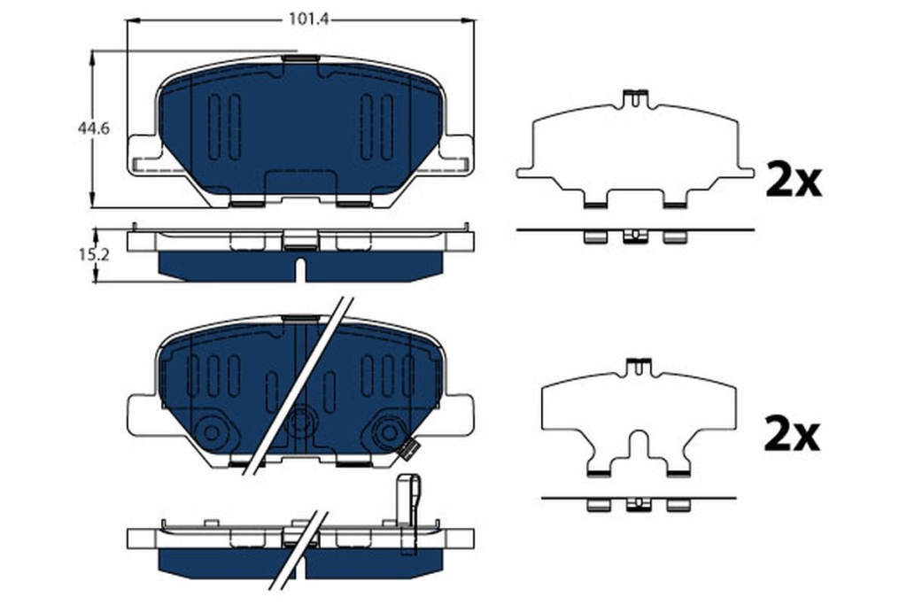 Set placute frana, TRW GDB3583BTE pentru MITSUBISHI ECLIPSE CROSS (GK_, GL), ECLIPSE CROSS (GK_, GL_) de la 2017