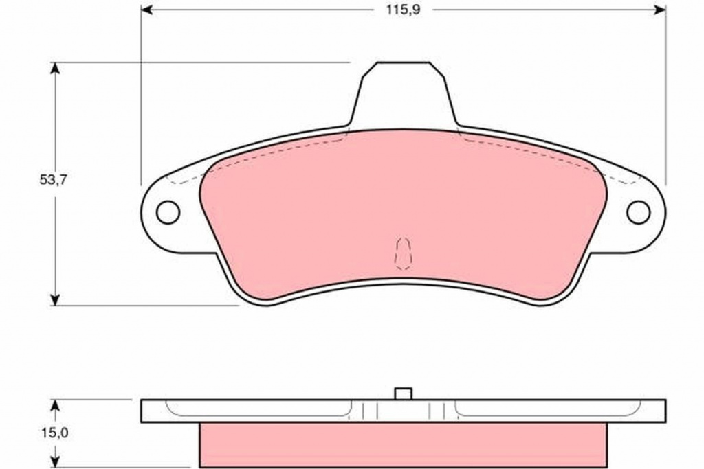Set placute frana, TRW GDB4084 pentru FORD COUGAR (EC), MONDEO I limuzina (GBP) 1993-1996