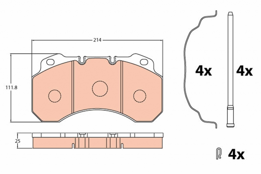 Set placute frana, TRW GDB5071 pentru NISSAN ATLEON, MIDLUM de la 2000