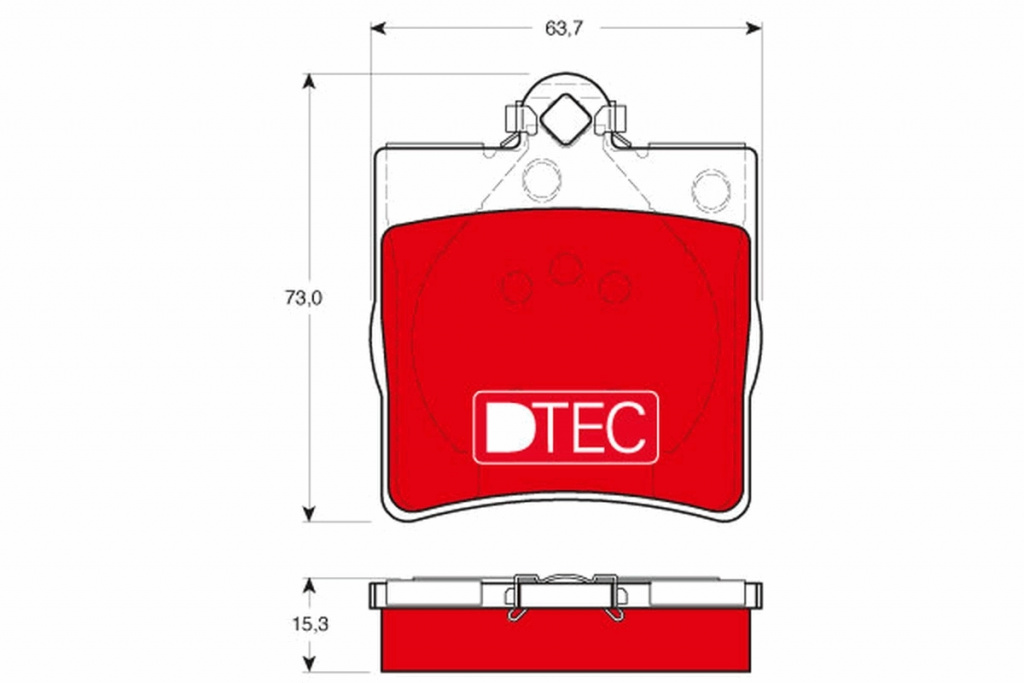 Set placute frana TRW MERCEDES-BENZ C-CLASS (W202) 1993-2000 - GDB1335DTE