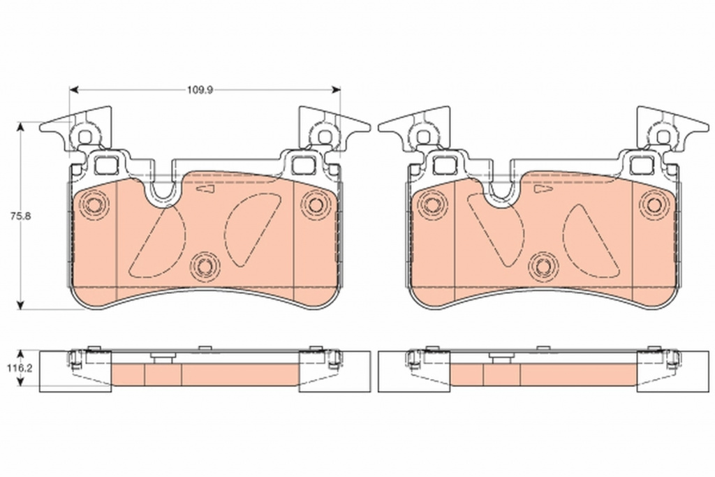 Set placute frana TRW MERCEDES-BENZ SL (R230) 2001-2012 - GDB2061