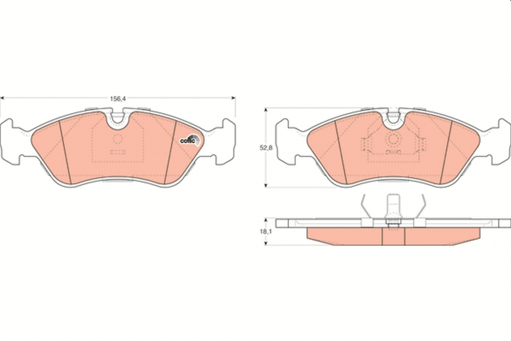 Set placute frana TRW ZAZ LANOS hatchback (TA_, TF_) 2010-2017 - GDB951