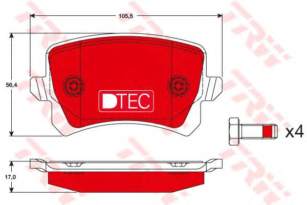 Set placute frana VOLKSWAGEN CADDY Mk II (9U7) - Cod intern: W20013005 - LIVRARE DIN STOC in 24 ore!!!
