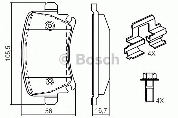 Set placute frana VOLKSWAGEN GOLF V (1K1) - Cod intern: W20277099 - LIVRARE DIN STOC in 24 ore!!!