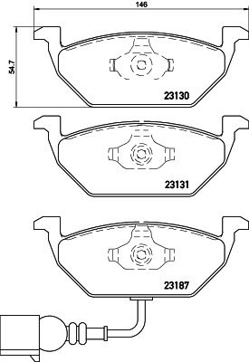 Set placute frana VOLKSWAGEN JETTA III (1K2) - Cod intern: W20058684 - LIVRARE DIN STOC in 24 ore!!!