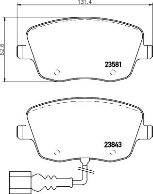 Set placute frana VOLKSWAGEN POLO (9N_) - Cod intern: W20120048 - LIVRARE DIN STOC in 24 ore!!!