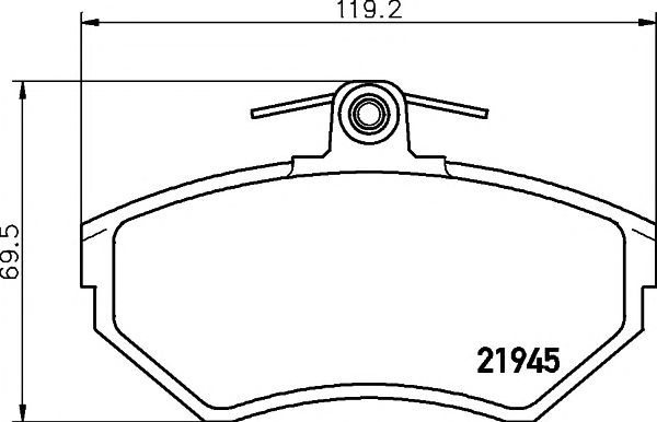 Set placute frana VOLKSWAGEN POLO limuzina (6KV2) 