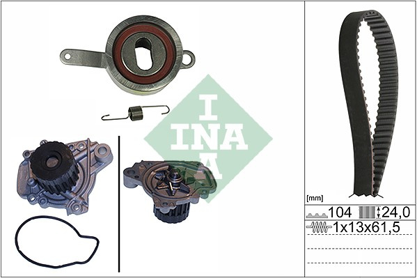 Set pompa apa + curea dintata (530031430 INA) HONDA,ROVER