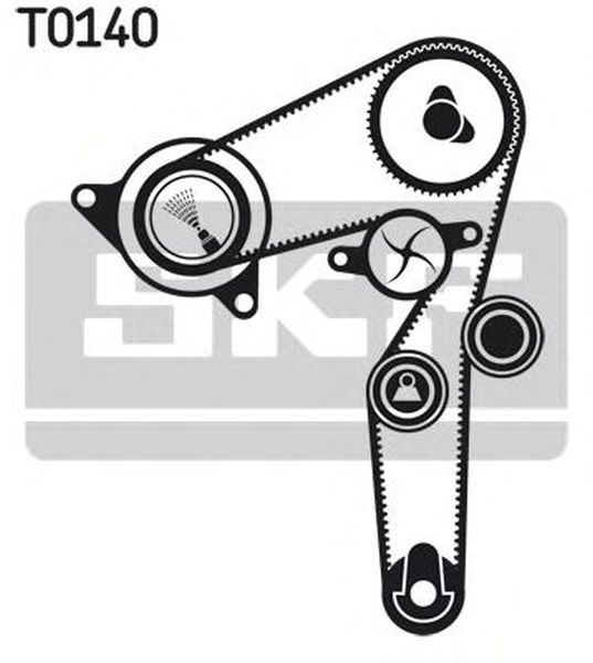 Set pompa apa + curea dintata FIAT PUNTO Van 188AX