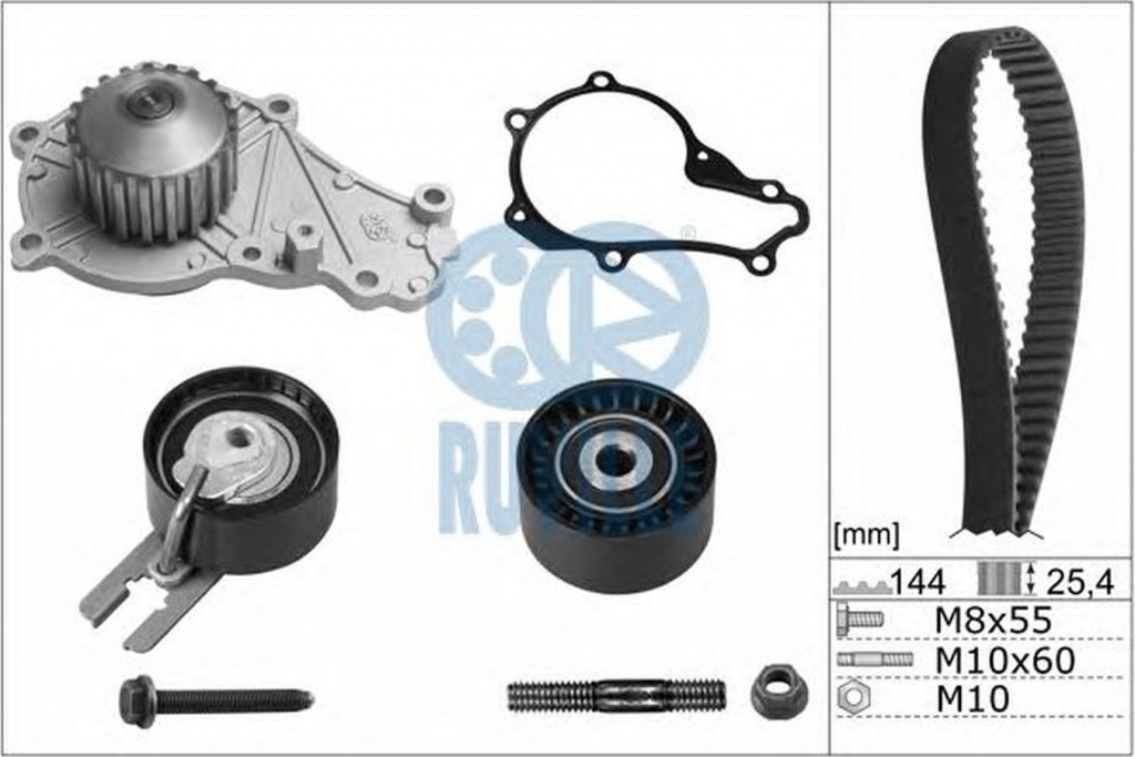 Set pompa apa + curea dintata FORD FIESTA VI RUVILLE 55953701