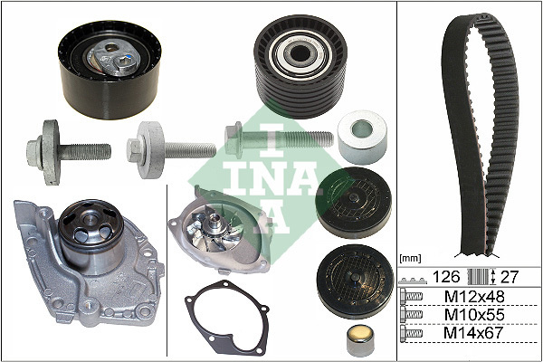 Set pompa apa curea dintata # Renault Gran 2008 20