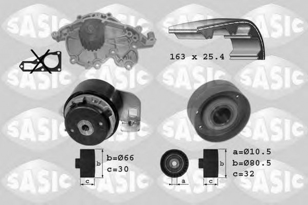 Set pompa apa + curea dintata RENAULT LAGUNA I B56 556 SASIC 3904001