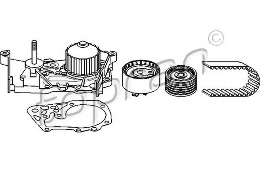 Set pompa apa + curea dintata RENAULT LAGUNA I Grandtour K56 TOPRAN 700678