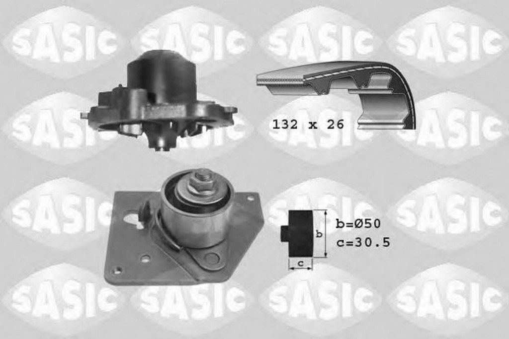 Set pompa apa + curea dintata RENAULT TRAFIC II bus JL SASIC 3904007