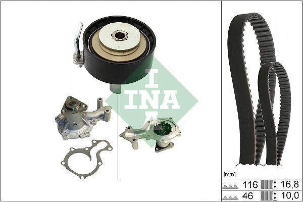 Set pompa apa + curea dintata Schaeffler INA 530 0