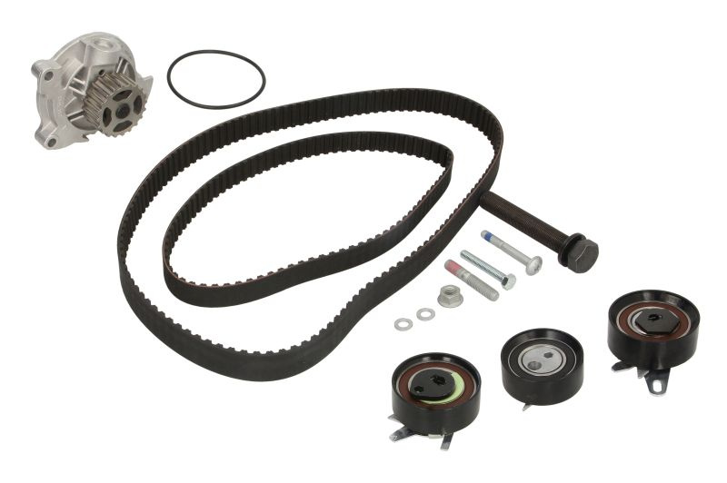Set pompa apa + curea dintata Set de distributie curea + intinzator + pompa de apa AUDI A6 C4 VW LT 28-35 II LT 28-46 II TRANSPORTER T4 2.4D/2.5D 07.90-07.06 SKF VKMC 01270