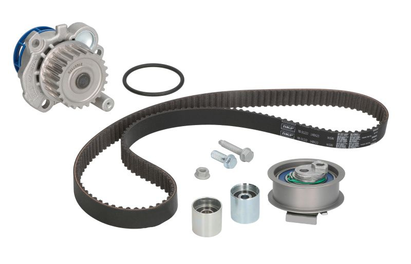 Set pompa apa + curea dintata Set de distributie curea + intinzator + pompa de apa AUDI A1 A3 A4 B6 A4 B7 A6 C6 TT SEAT ALTEA ALTEA XL EXEO EXEO ST LEON TOLEDO III SKODA OCTAVIA II 2.0 07.02-11.17 SKF VKMC 01222