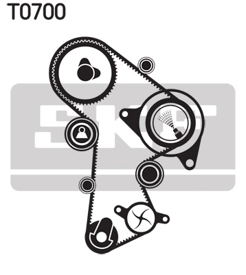 Set pompa apa + curea dintata SKF VKMC01148-2 model VW SHARAN VAN (7N1, 7N2) CFFB 1968cc 140cp 103kW 2010 2011 2012 2013 2014 2015