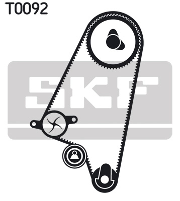 Set pompa apa + curea dintata SKF VKMC90202 la masina DAEWOO KALOS limuzina (KLAS) F14S3 1399cc 83cp 61kW 2002 2003 2004