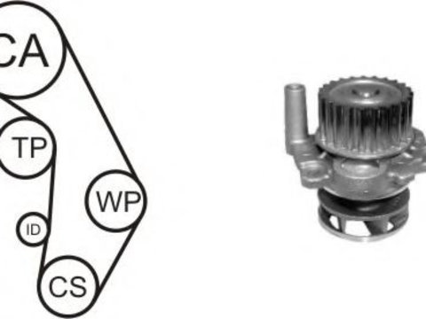 Set pompa apa + curea dintata VW GOLF IV (1J1) (1997 - 2005) AIRTEX WPK-937702 piesa NOUA