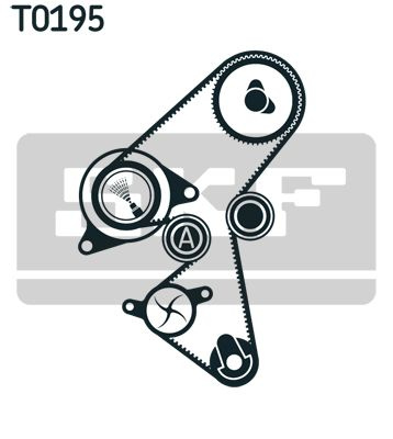 Set pompa apa + curea distributie PEUGEOT 206+ T3E Producator SKF VKMC 03140