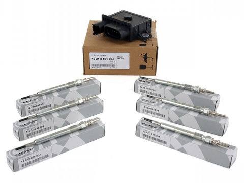 Set Releu Bujii Incandescente + 6 Bujii Incandescente Oe Bmw Seria 3 E90 2005-2011 12218591724 + 6 X 12230035934