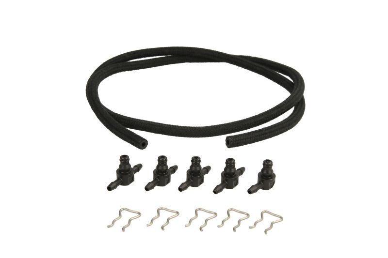 Set reparat cabluri, sistem Common Rail Hoses and elements for transporting overflow fuel for 5 injectors IVECO DAILY III DAILY IV DAILY V MERCEDES A W168 C CL203 C T-MODEL S202 C T-MODEL S203 0.8D-3.2D 09.97- ENGITECH ENT260001